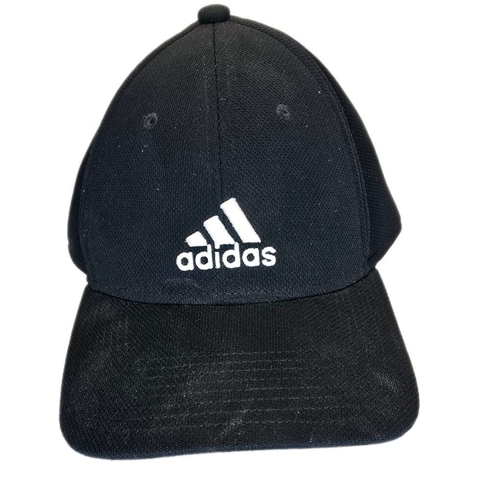 Adidas Baseball Cap Unisex S/M Black Climalite A-Flex Athletic Embroidered Hat